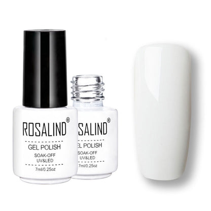 ROSALIND Gel Polish Set UV Semi Permanent Primer Top Coat Poly Gel Varnish Nail Art Manicure Gel, Capacity: 7ml, 2pcs 40, 02, 03, 10, 2452, 2455, 2456, 2458, 2459, 2460, 2501, 2506, 2519, 2551, 2552, 2554, 2555, 2556, 2557, 2558, 2559, 2560, 2561, 2562