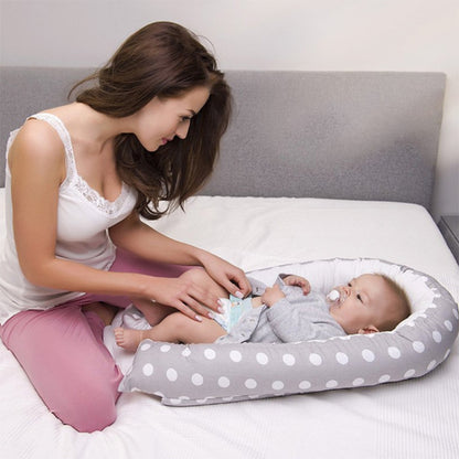 Baby Nest Bed Crib Portable Removable and Washable Crib Travel Bed Cotton Cradle for Children Infant Kids