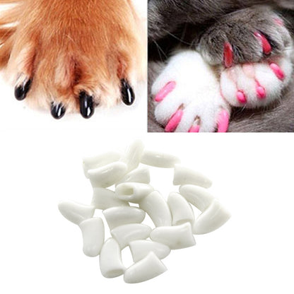 20 PCS Silicone Soft Cat Nail Caps / Cat Paw Claw / Pet Nail Protector/Cat Nail Cover