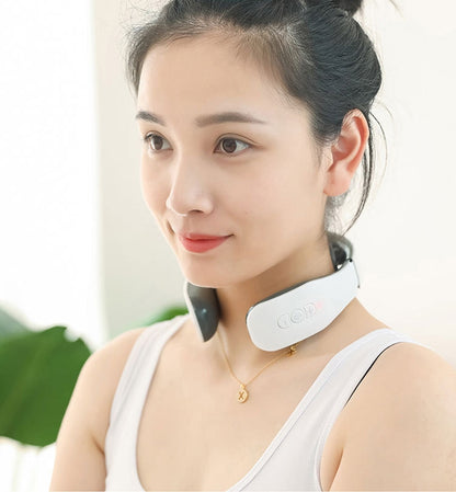 Cervical Massager Electromagnetic Pulse Heating Neck Protector, Battery, Charging, Charging Remote Heating