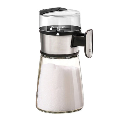 Press Type Salt Control Bottle Kitchen Household Sealed Moisture-Proof Metering Tank Set, Press Type Salt Control Bottle