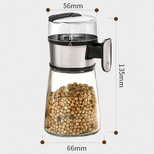 Press Type Salt Control Bottle Kitchen Household Sealed Moisture-Proof Metering Tank Set, Press Type Salt Control Bottle