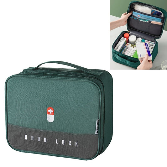 Thickened Large-Capacity Multifunctional Medicine Box Family Portable Storage Bag, Green, Gray, Pink