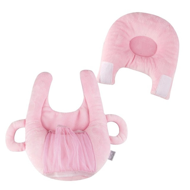Infant Baby Bottle Rack Free Hand Bottle Holder Cotton Baby Milk Bottle Feeding Learning Nursing Pillow Cushion, Blue, Pink, Purple, Purple Flower