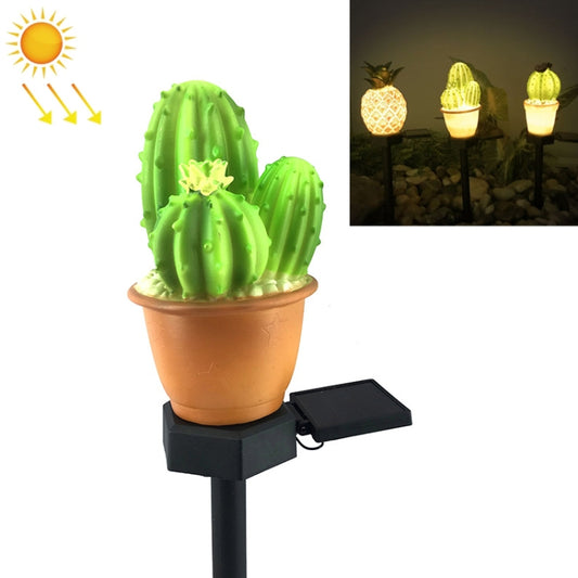 مصباح LED لحديقة الفناء الخارجية، محاكاة نباتات الأصص، مصباح LED لحديقة الفناء، صبار بثلاثة رؤوس، صبار برأس واحد، أناناس