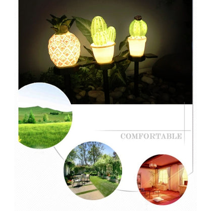 مصباح LED لحديقة الفناء الخارجية، محاكاة نباتات الأصص، مصباح LED لحديقة الفناء، صبار بثلاثة رؤوس، صبار برأس واحد، أناناس