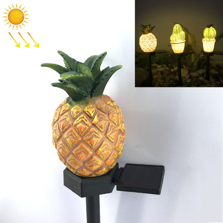 مصباح LED لحديقة الفناء الخارجية، محاكاة نباتات الأصص، مصباح LED لحديقة الفناء، صبار بثلاثة رؤوس، صبار برأس واحد، أناناس