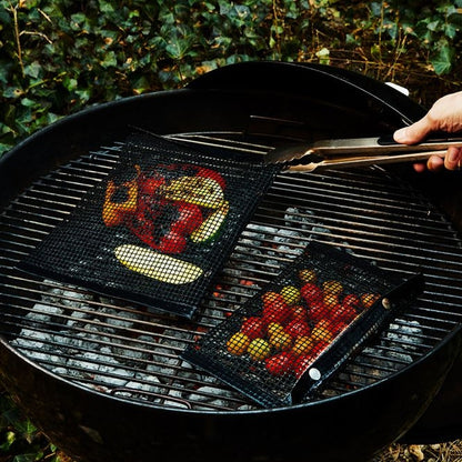 Non-Stick Grid Sheet Teflon Barbecue Mat Grill Grid Mat, 30x40 cm, 33x40 cm, 36x42 cm