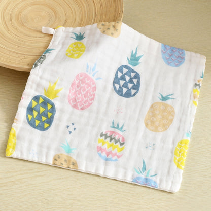 Six-Layer Gauze Cotton Baby Square Handkerchief Saliva Towel Styles Random Delivery, 25x25cm, 30x30cm