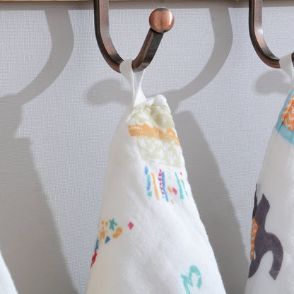 Six-Layer Gauze Cotton Baby Square Handkerchief Saliva Towel Styles Random Delivery, 25x25cm, 30x30cm