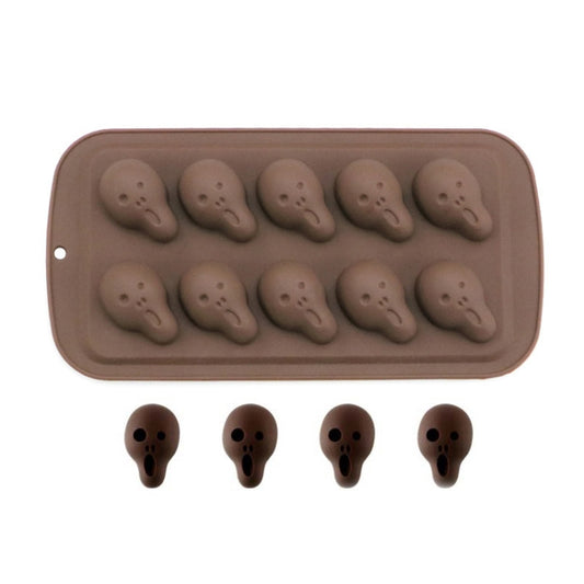 Halloween Cartoon Baking Set Chocolate Mold, Skull Shape, Pumpkin Head Shape, Bat Shape