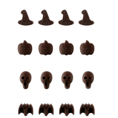 Halloween Cartoon Baking Set Chocolate Mold, Skull Shape, Pumpkin Head Shape, Bat Shape