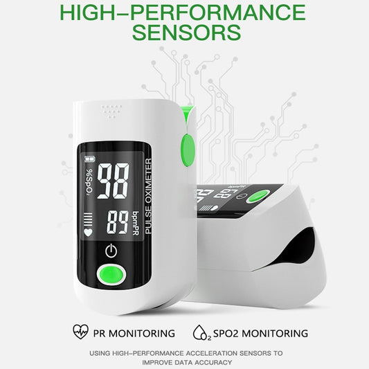 X1805 Oxygen Saturation Detector Medical Monitoring Heart Rate Finger Clip Oximeter, Black, Blue