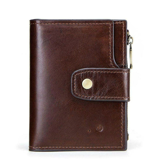 Men Leather Wallet Smart Bluetooth Antimagnetic RFID Anti-Lost Anti-Theft Multi-Function Coin Purse, Coin Purse