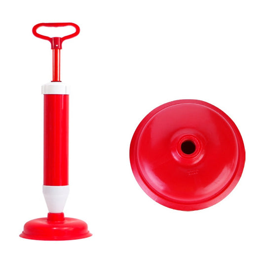 Household Sewer Dredge Toilet Suction Cup Vacuum Powerful Suction Pump, Plastic Rod