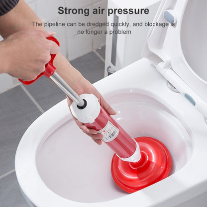 Household Sewer Dredge Toilet Suction Cup Vacuum Powerful Suction Pump, Plastic Rod