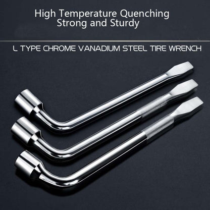 L-Type Car Tire Removal Tool Tire Wrench Socket Wrench, 17mm, 19mm, 21mm, 22mm, 23mm, 24mm