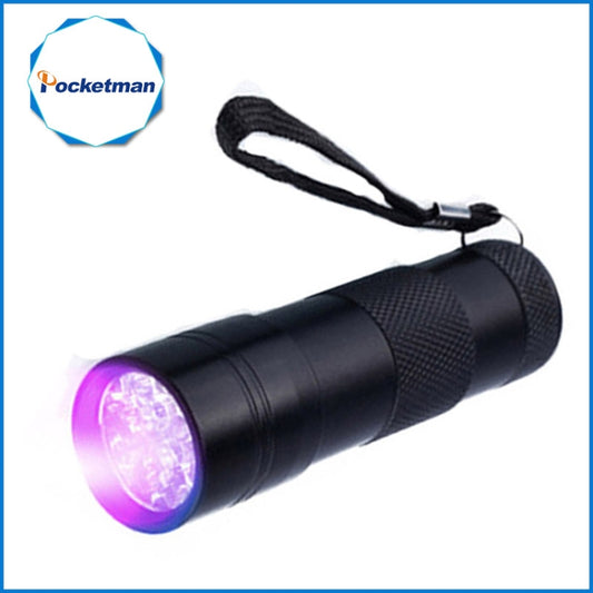9 LEDs 395NM Mini UV Flashlight Fluorescent Agent Detection Pen Security Light