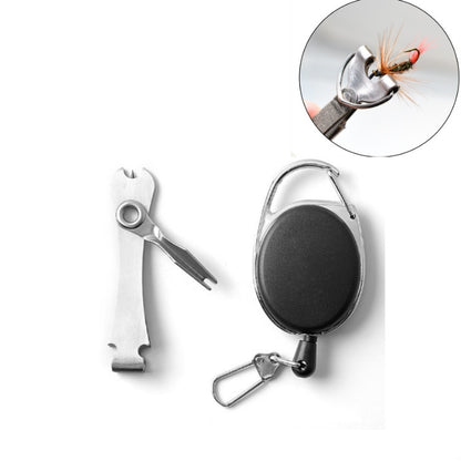 Outdoor Fishing Supplies Fishing Clamp Fishing Line Scissors Telescopic Keychain
