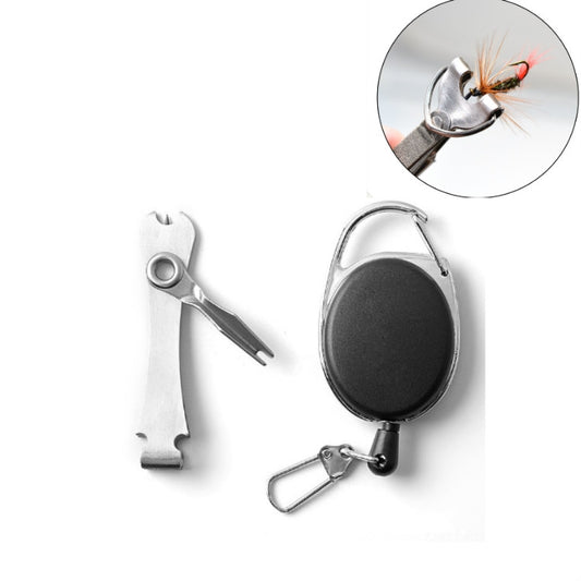 Outdoor Fishing Supplies Fishing Clamp Fishing Line Scissors Telescopic Keychain