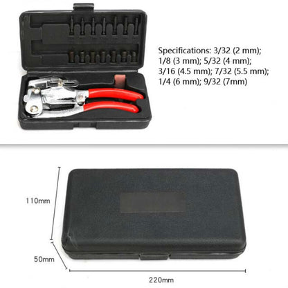 16 in 1 Stainless Steel Copper Aluminum Strip Iron Leather Plastic Manual Punching Pliers Punching Machine Set, 16 in 1