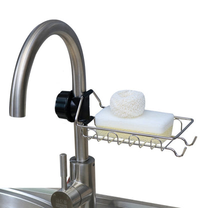 Faucet Rack Stainless Steel Perforated Free Kitchen Sink Storage Rack Rag Sponge Drain Rack, Type A, Type B, Type C