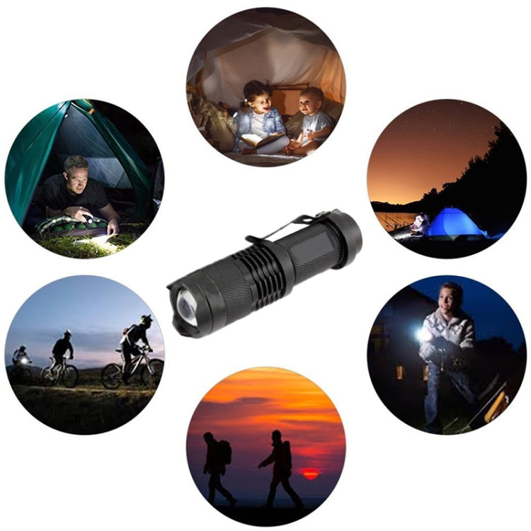 LED Outdoor Rechargeable Telescopic Zoom Mini Glare Flashlight