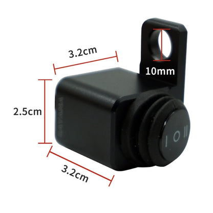 Motorcycle Off-Road Vehicle Modification Parts Aluminum Alloy Mirror Seat Switch Headlight Spotlight Double Flash Steering Switch, Waterproof One in Two Out (Hole on the Left), Waterproof One in Two Out (Hole on the Right)