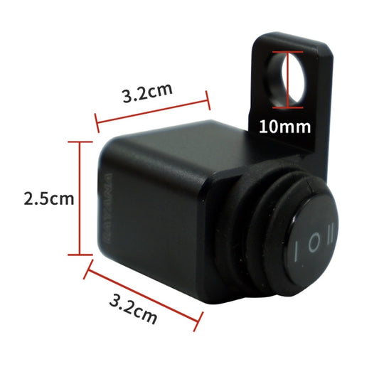 Motorcycle Off-Road Vehicle Modification Parts Aluminum Alloy Mirror Seat Switch Headlight Spotlight Double Flash Steering Switch, Waterproof One in Two Out (Hole on the Left), Waterproof One in Two Out (Hole on the Right)
