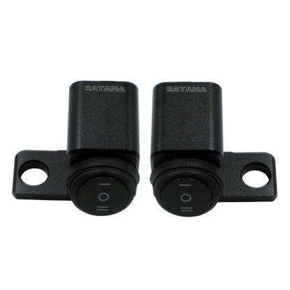 Motorcycle Off-Road Vehicle Modification Parts Aluminum Alloy Mirror Seat Switch Headlight Spotlight Double Flash Steering Switch, Waterproof One in Two Out (Hole on the Left), Waterproof One in Two Out (Hole on the Right)