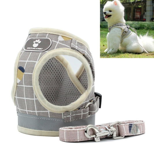 Reflective & Breathable Vest Traction Rope Pet Chest Leash, XS, S, M, L, XL