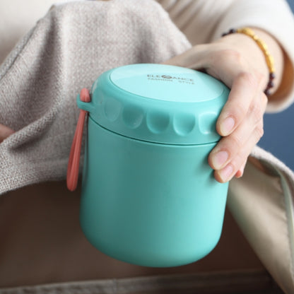 Stainless Steel Soup Cup Soup Pot Lunch Box Portable Thermos Cup, Red, Green