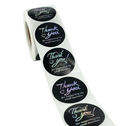 Thank You Sticker Hot Silver  Label Discoloration Sticker, Size: 38mm / 1.5inch, 38mm / 1.5inch