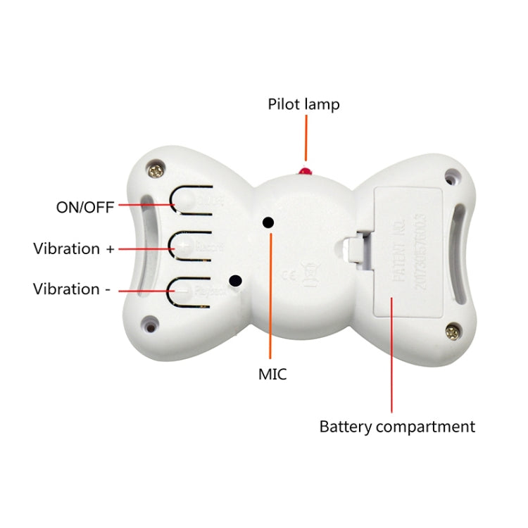 Automatic Voice Control Bark Arrester Collar Pet Supplies Trainer, White, Orange