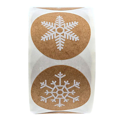 3 PCS Roll Sticker Cowhide Sticker Label Happy Christmas Decoration Label, 2.5cm / 1inch   3 PCS