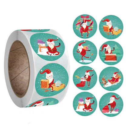 3 PCS  Roll Sticker Christmas Day Gift Decoration Gift Series Sticker Label, K-27-25, K-28-25, K-29-25, K-30-25