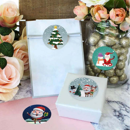 3 PCS  Roll Sticker Christmas Day Gift Decoration Gift Series Sticker Label, K-27-25, K-28-25, K-29-25, K-30-25