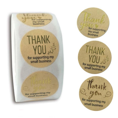 Roll Kraft Paper Hot Stamping Thanks You Baking Sticker Label