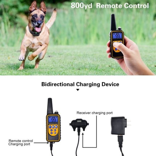 Bark Stopper Dog Training Device Dog Collar with Electric Shock Vibration Warning, US Plug, UK Plug, AU Plug, EU Plug