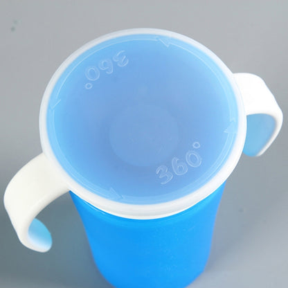 كوب شرب تعليمي للأطفال يدور 360 درجة مع مقبض مزدوج