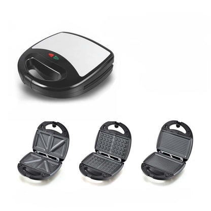 3 in 1 Sandwich Maker Multi-Function Waffle Maker Panini Breakfast Maker, EU Plug, 3 in 1 Sandwich Maker