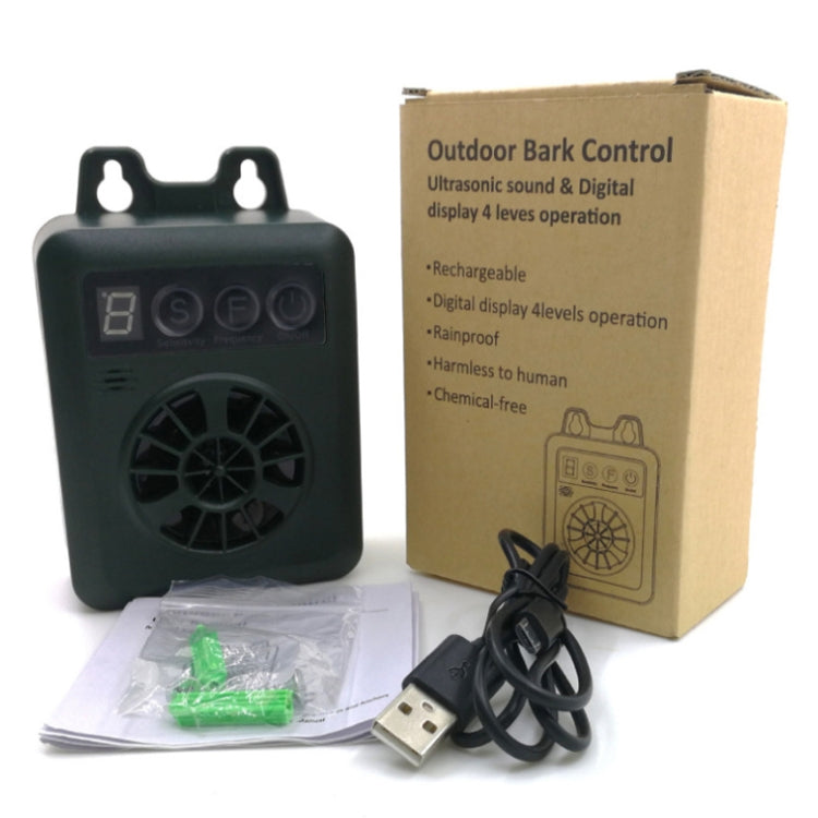 K6 USB Rechargeable Ultrasonic Bark Arrester Repeller Anti-Barking Dog Training, K6 (Green)
