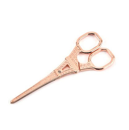Stainless Steel Eiffel Tower Scissors Handmade Thread Tea Bag Scissors, Green Bronze, Black Titanium, Rose Gold, Golden, Red Bronze