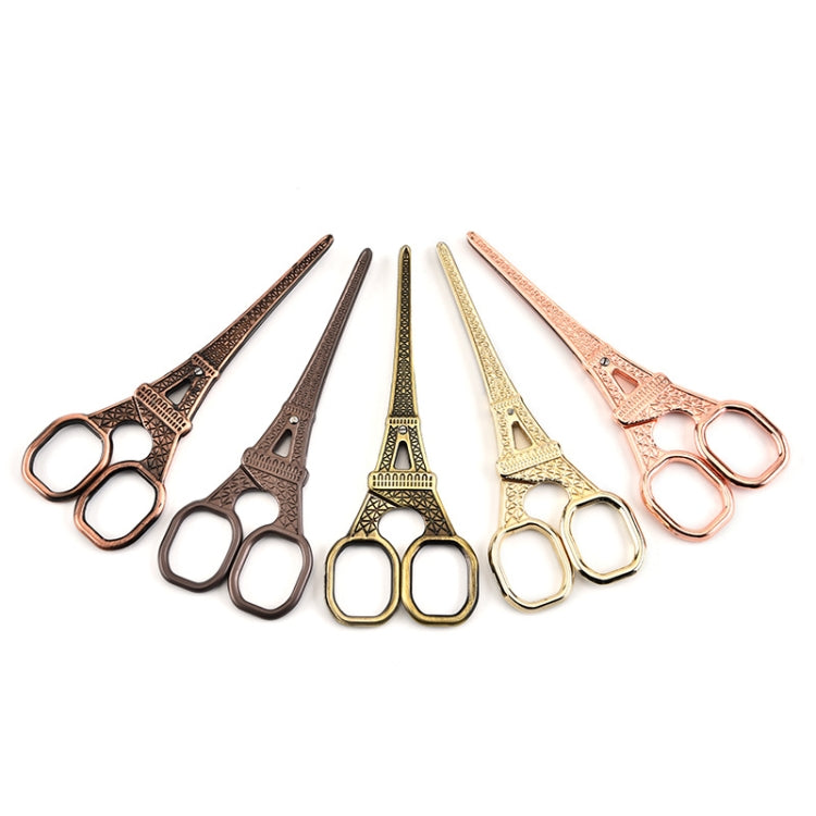Stainless Steel Eiffel Tower Scissors Handmade Thread Tea Bag Scissors, Green Bronze, Black Titanium, Rose Gold, Golden, Red Bronze