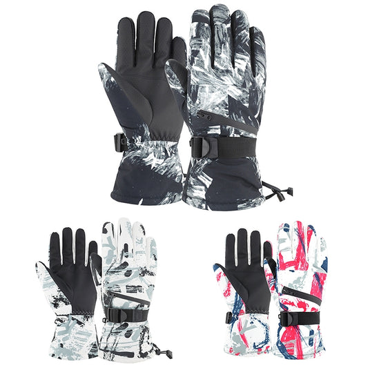 Winter Thermal Ski Gloves Outdoor Waterproof Velvet Gloves Thickening Touch Screen Motorcycle Gloves