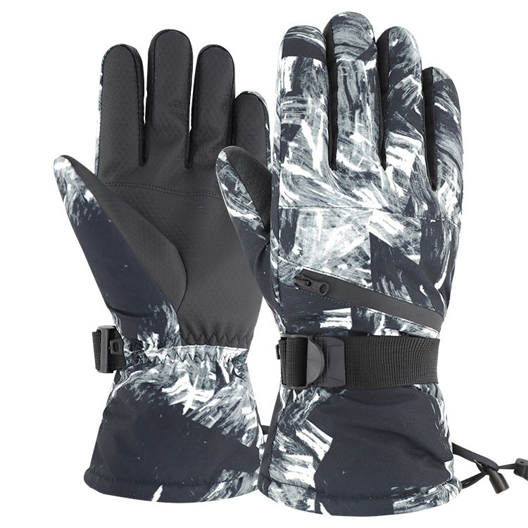 Winter Thermal Ski Gloves Outdoor Waterproof Velvet Gloves Thickening Touch Screen Motorcycle Gloves