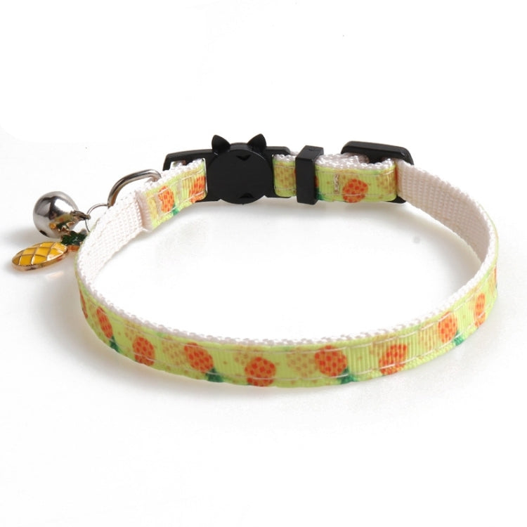 Pet Webbing Fruit Cat Collar With Fruit Accessories Bell Pet Collar, 1x28cm