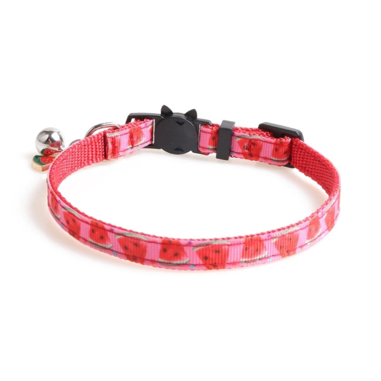 Pet Webbing Fruit Cat Collar With Fruit Accessories Bell Pet Collar, 1x28cm