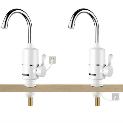 Kitchen Instant Electric Hot Water Faucet EU Plug, Digital Display Big Elbow