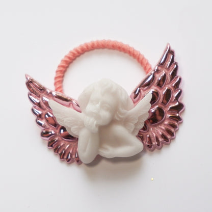 Christmas Hair Accessories Antlers Headband And Little Angel Hairpin Hair Band Combination Set, Pink, Grey